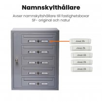 Namnskyltshållare fastighetsbox Original och Natur från Svenska fastighetsboxar